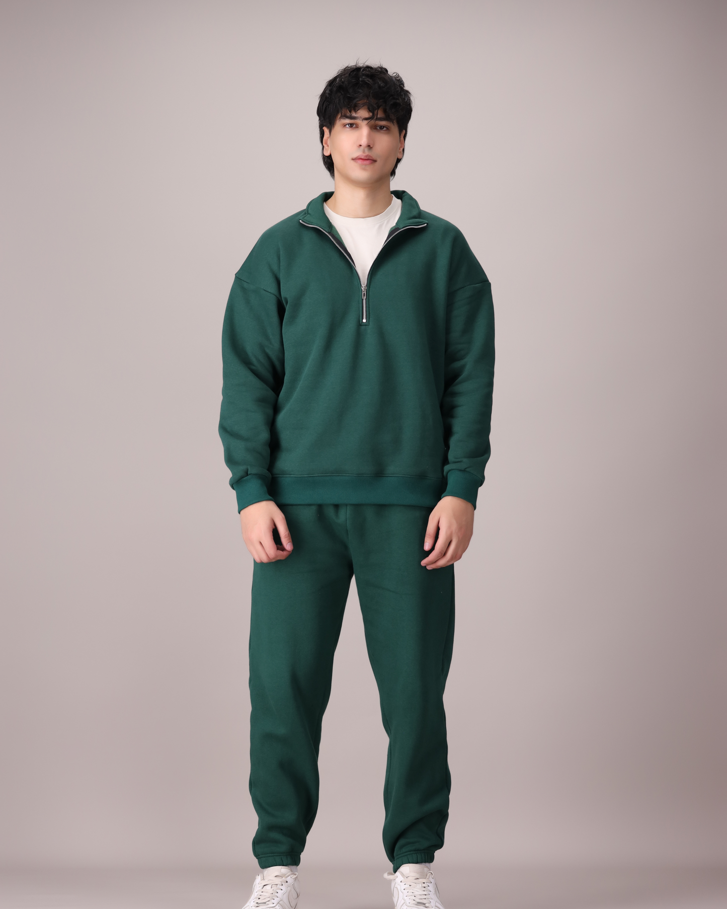 HALF ZIP SWEATSHIRT SET