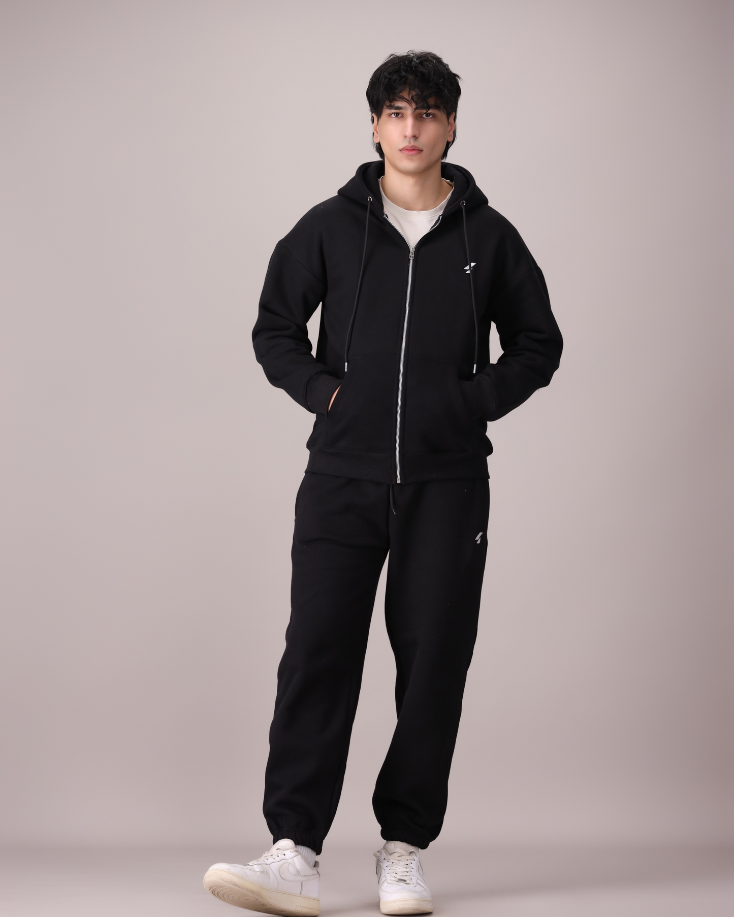 BOXY ZIP-UP HOODIE SET