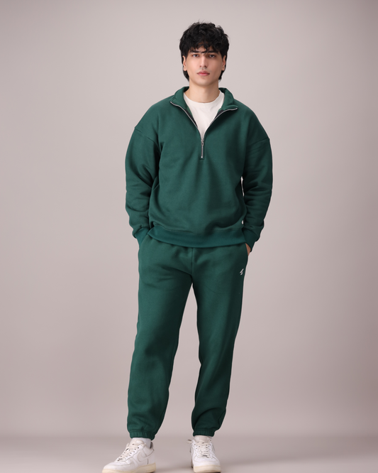 HALF ZIP SWEATSHIRT SET